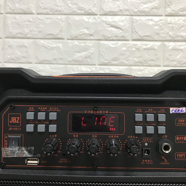 Loa kéo di động JBZ 1213 chính hãng - 3 tấc kèm 2 micro không dây