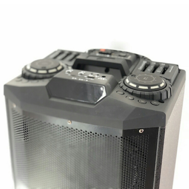 Loa kéo karaoke DJ 3 tấc rưỡi bass khủng - Model K5 Pin tốt kèm 2 micro không dây