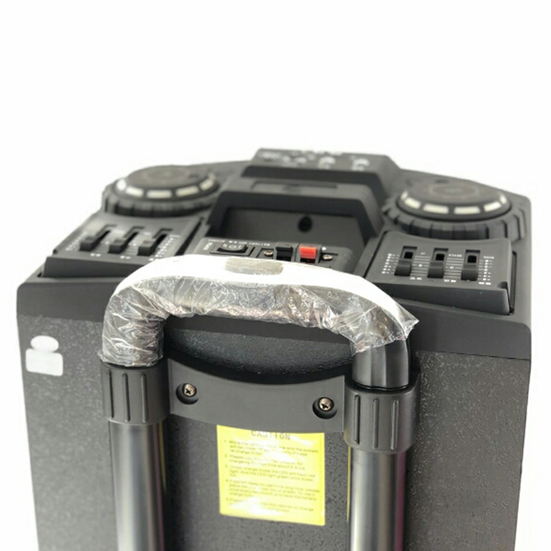 Loa kéo karaoke DJ 3 tấc rưỡi bass khủng - Model K5 Pin tốt kèm 2 micro không dây