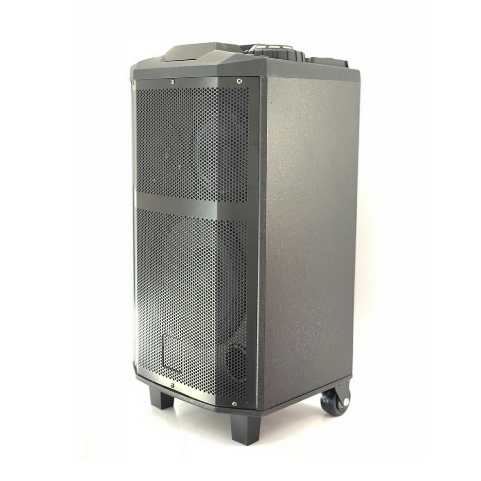 Loa kéo karaoke DJ 3 tấc rưỡi bass khủng - Model K5 Pin tốt kèm 2 micro không dây