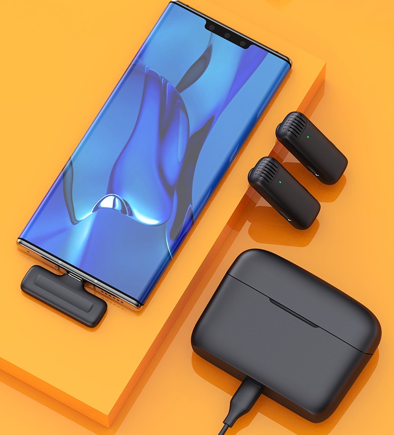 Bộ 2 Micrô cài áo không dây J13 cổng iphone