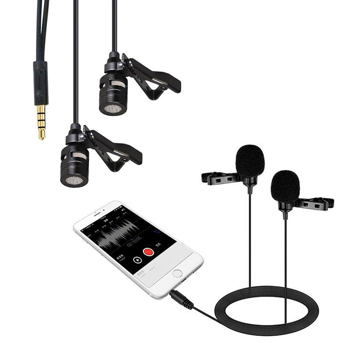 Bộ mic cài áo thu âm cho điện thoại Koolsound Lavalier 2 micro cực kỳ tiện lợi