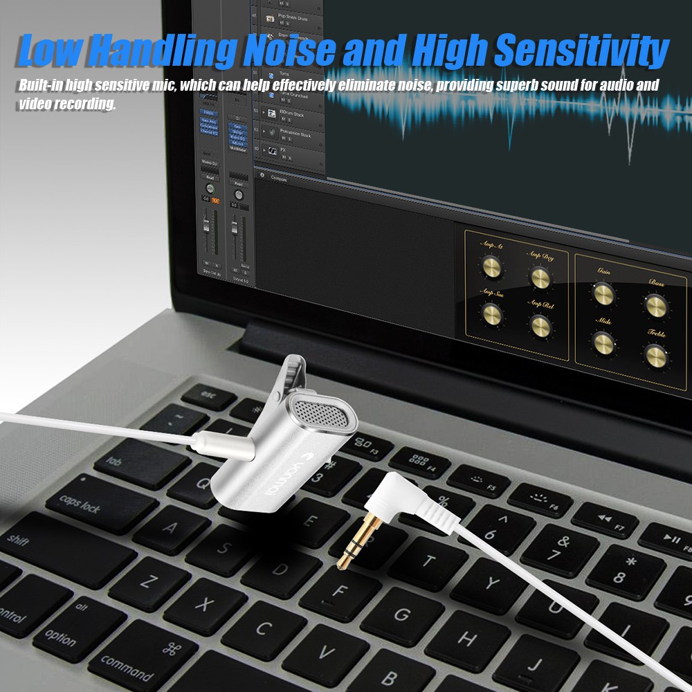 Mic thu âm cho điện thoại Lavalier Microphone Yanmai chính hãng