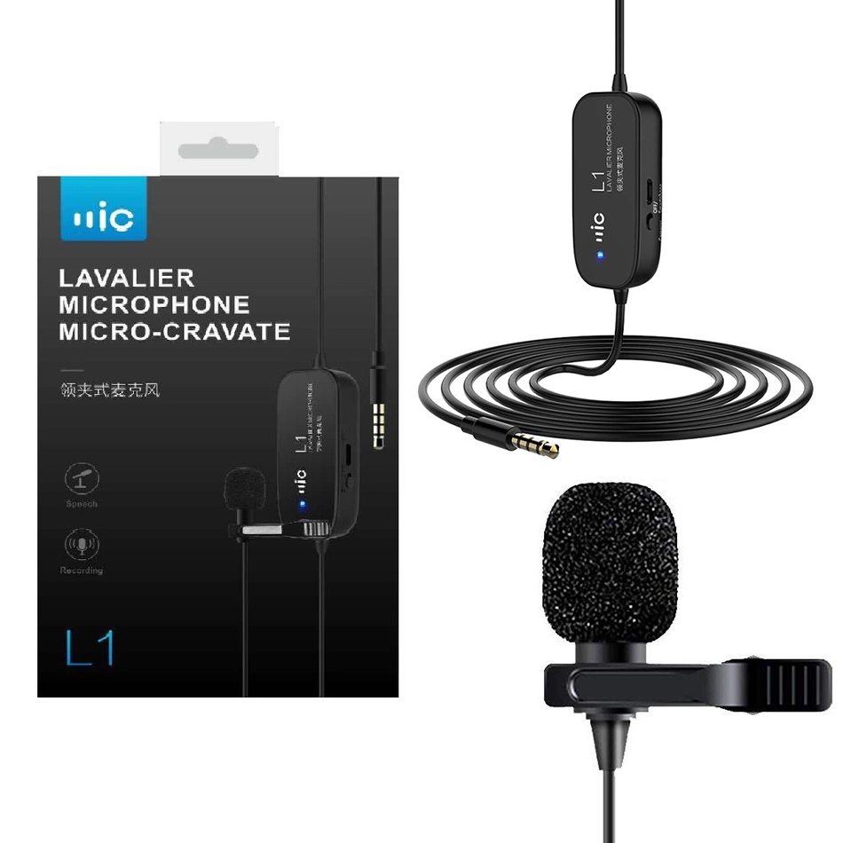 Micro thu âm cài áo  Lavalier Microphone Cravate L1 chính hãng