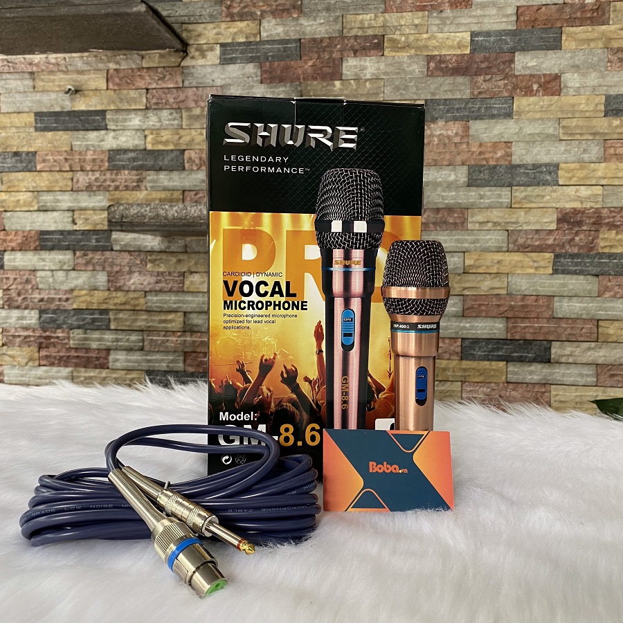 Micro có dây Shure GM-8.6 hát karaoke chính hãng