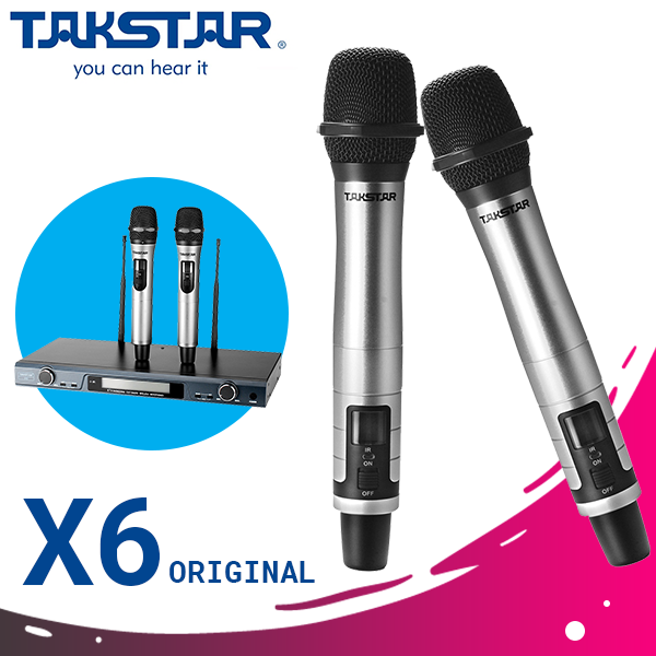 Bộ micro không dây cao cấp Takstar X6 - Chống nhiễu bán kính 50M