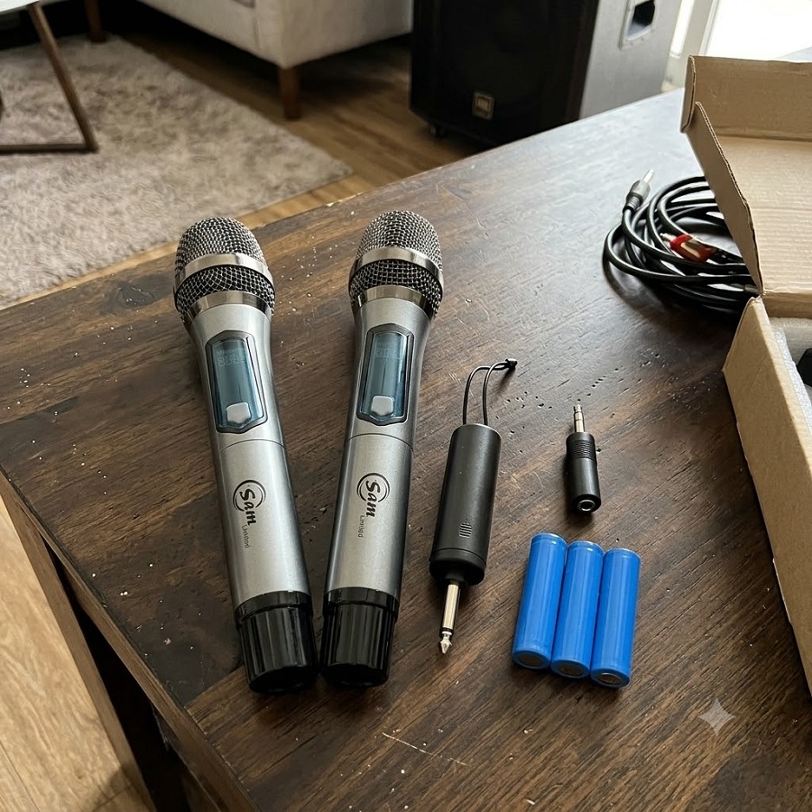 Micro Karaoke Không Dây SAM Limited – Thiết Kế Kim Loại Sang Trọng Âm Thanh Rõ Ràng