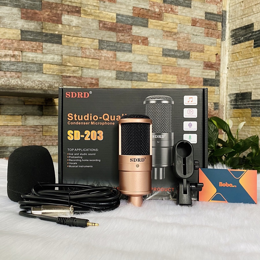 Mic thu âm Livestream SDRD SD-203 - Chuyên hát livestream Karaoke cực hay