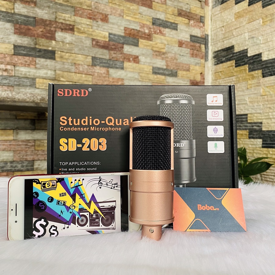 Mic thu âm Livestream SDRD SD-203 - Chuyên hát livestream Karaoke cực hay