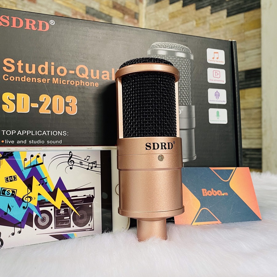 Mic thu âm Livestream SDRD SD-203 - Chuyên hát livestream Karaoke cực hay