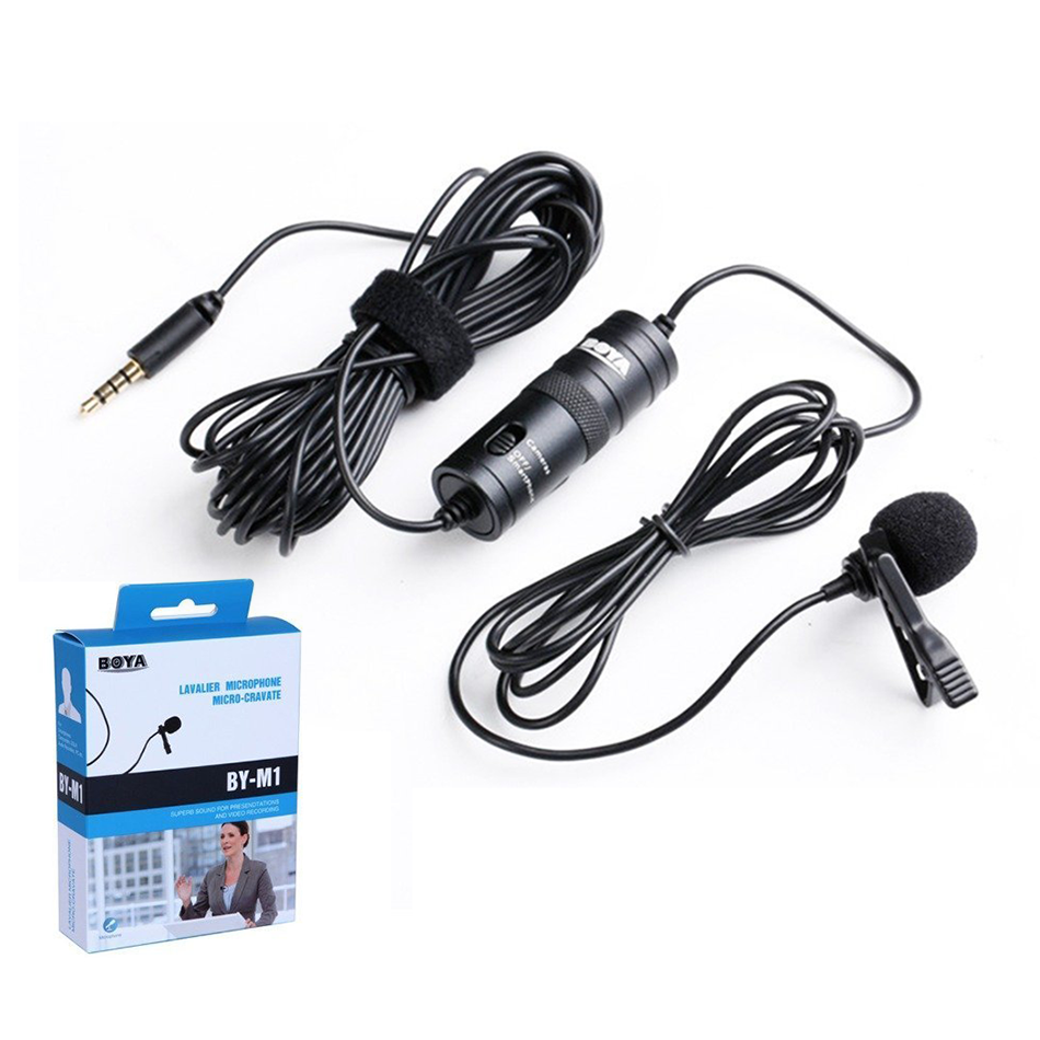 Mic cài áo Boya By M1 - hỗ trợ lắp trên mobile và máy ảnh DSLR