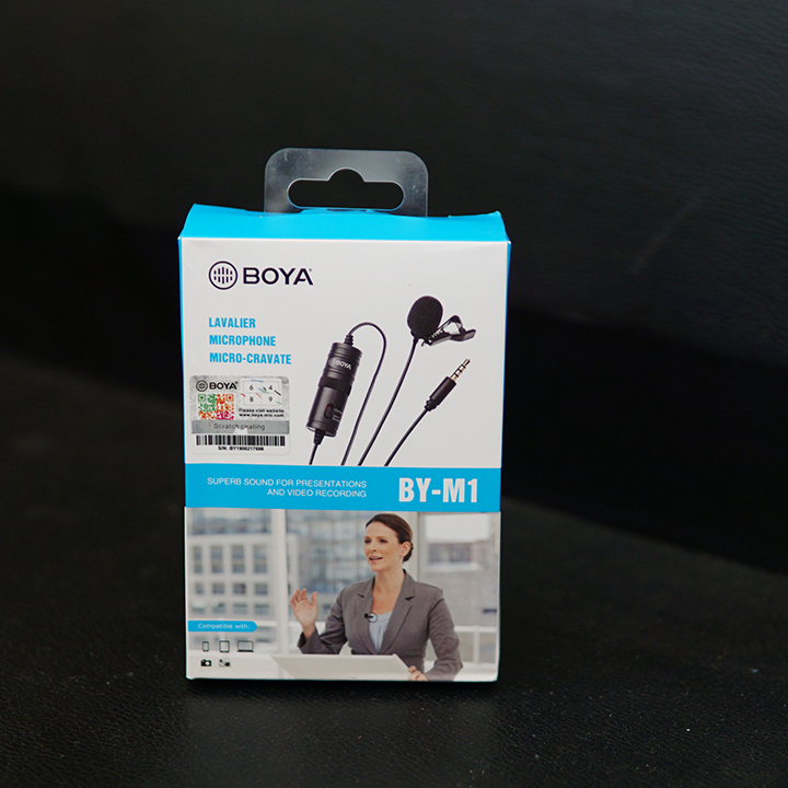 Mic cài áo Boya By M1 - hỗ trợ lắp trên mobile và máy ảnh DSLR