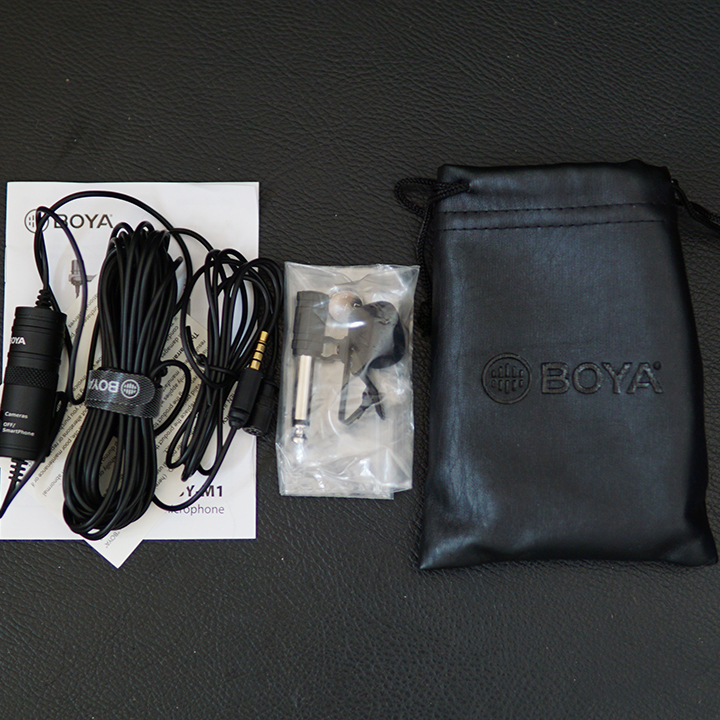Mic cài áo Boya By M1 - hỗ trợ lắp trên mobile và máy ảnh DSLR