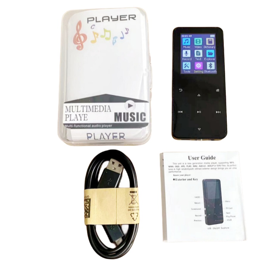 Máy nghe nhạc Mini Lossless HiFi Bluetooth 5.0 cảm ứng siêu mượt K6 64GB màu Bạc