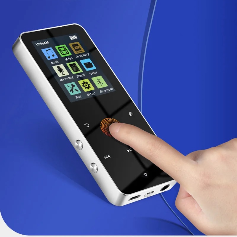 Máy nghe nhạc Mini Lossless HiFi Bluetooth 5.0 cảm ứng siêu mượt K6 64GB màu Bạc
