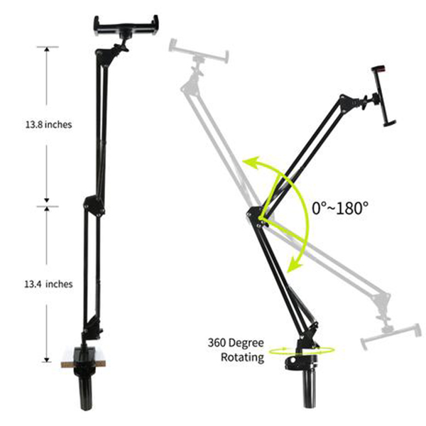 Chân kẹp bàn gắn ipad hoặc điện thoại Livestream N46