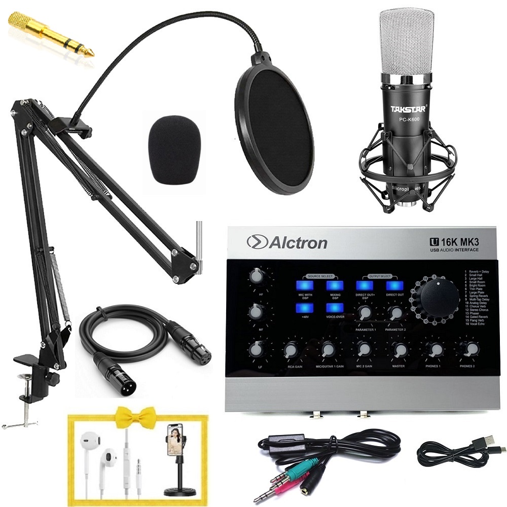 Bộ micro chuyên nghiệp phòng thu PC K600 Alctron U16K MK3