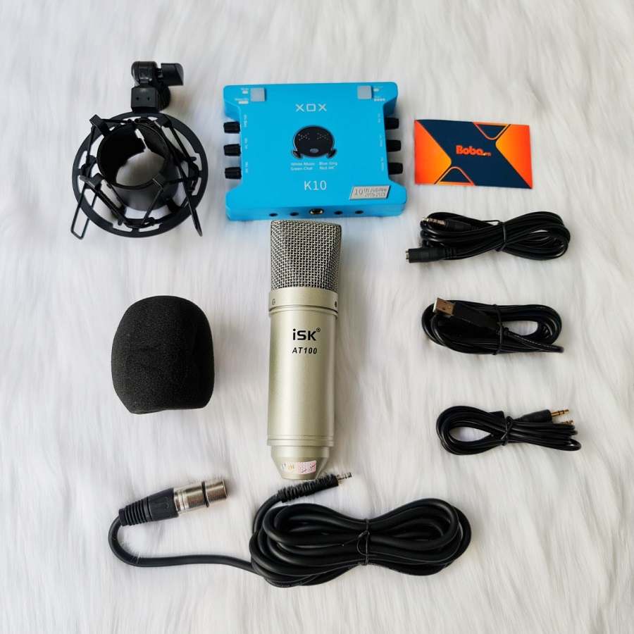 Trọn bộ thu âm ISK AT100 và Soundcard XOX K10 chuyên nghiệp