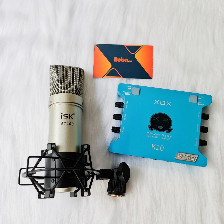 Trọn bộ thu âm ISK AT100 và Soundcard XOX K10 chuyên nghiệp