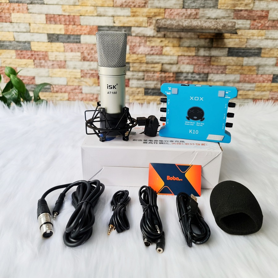 Trọn bộ thu âm ISK AT100 và Soundcard XOX K10 chuyên nghiệp