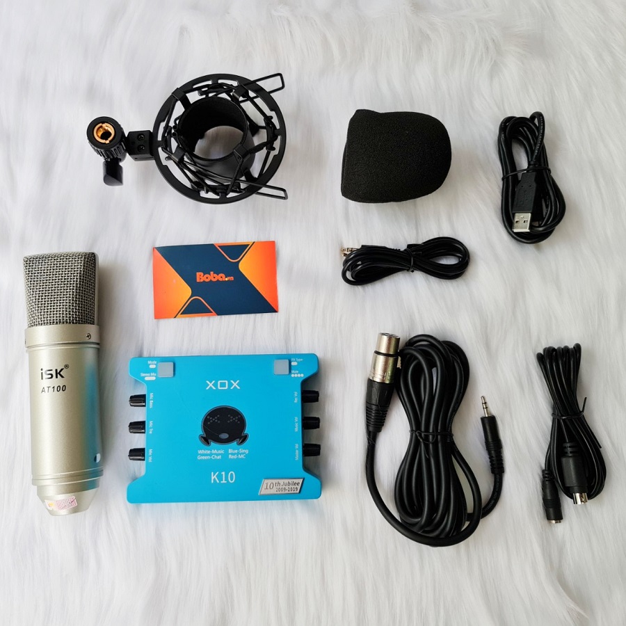 Trọn bộ thu âm ISK AT100 và Soundcard XOX K10 chuyên nghiệp
