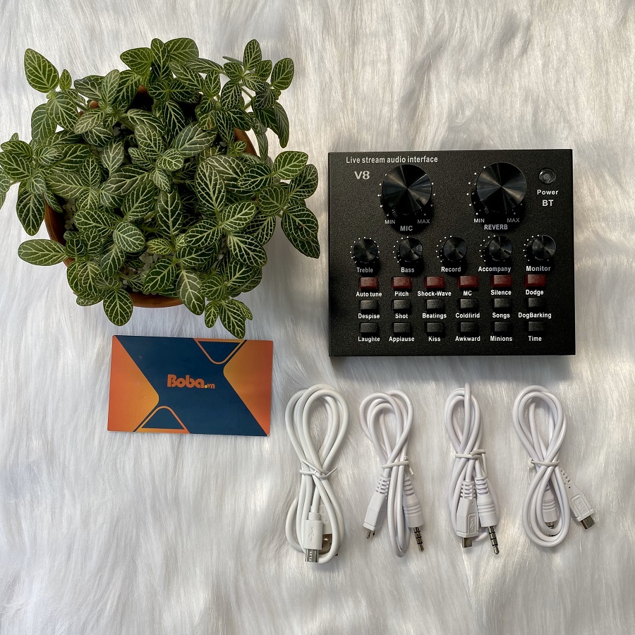 Bộ micro thu âm livestream AQTA ALC 280  Soundcard V8