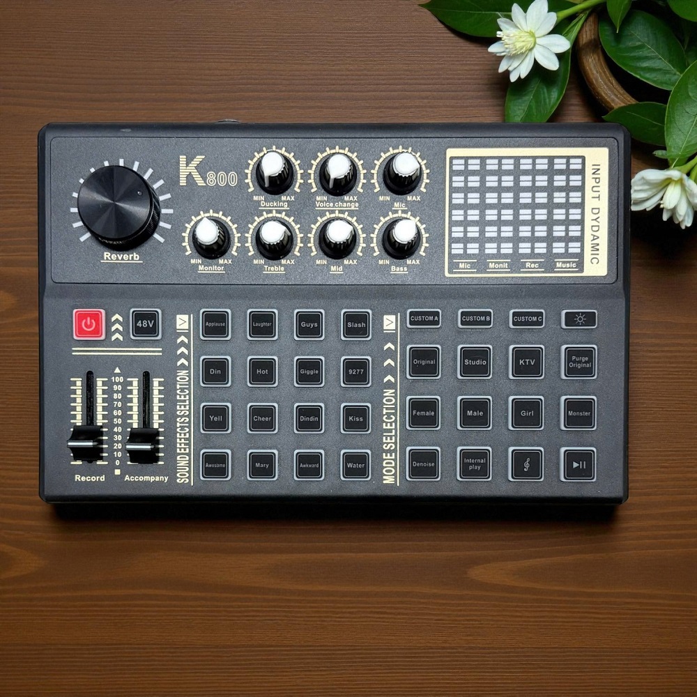 Bộ Micro Thu Âm Livestream K800  BM900 – Combo Thu Âm Chuyên Nghiệp Hát Live Hay Lọc Ồn Tốt