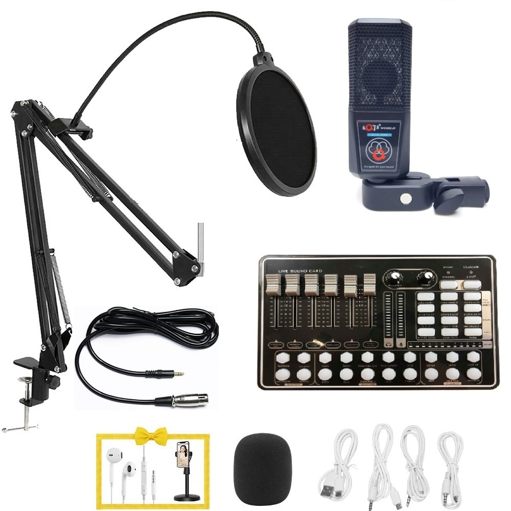Mic Thu Âm Micro Livestream Trọn Bộ Soundcard H9 & Mic ALC 280 âm thanh hay đễ lắp đặt