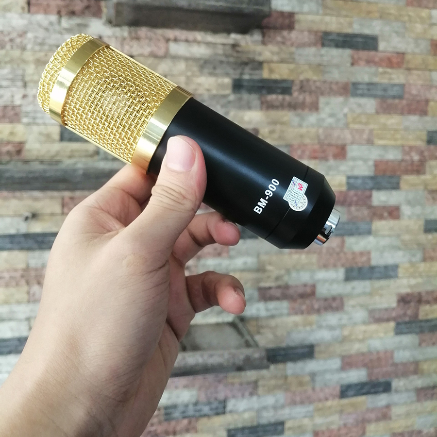 Bộ mic thu âm BM-900 và Soundcard K600 Tặng kèm Giá đỡ điện thoại và tai nghe có dây