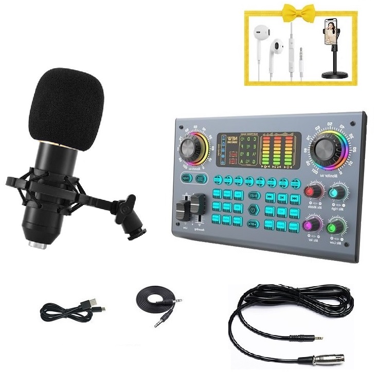 Combo mic thu âm Bm900 với Soundcard C100 kết hợp hoàn hoản tặng kèm quà hấp dẫn