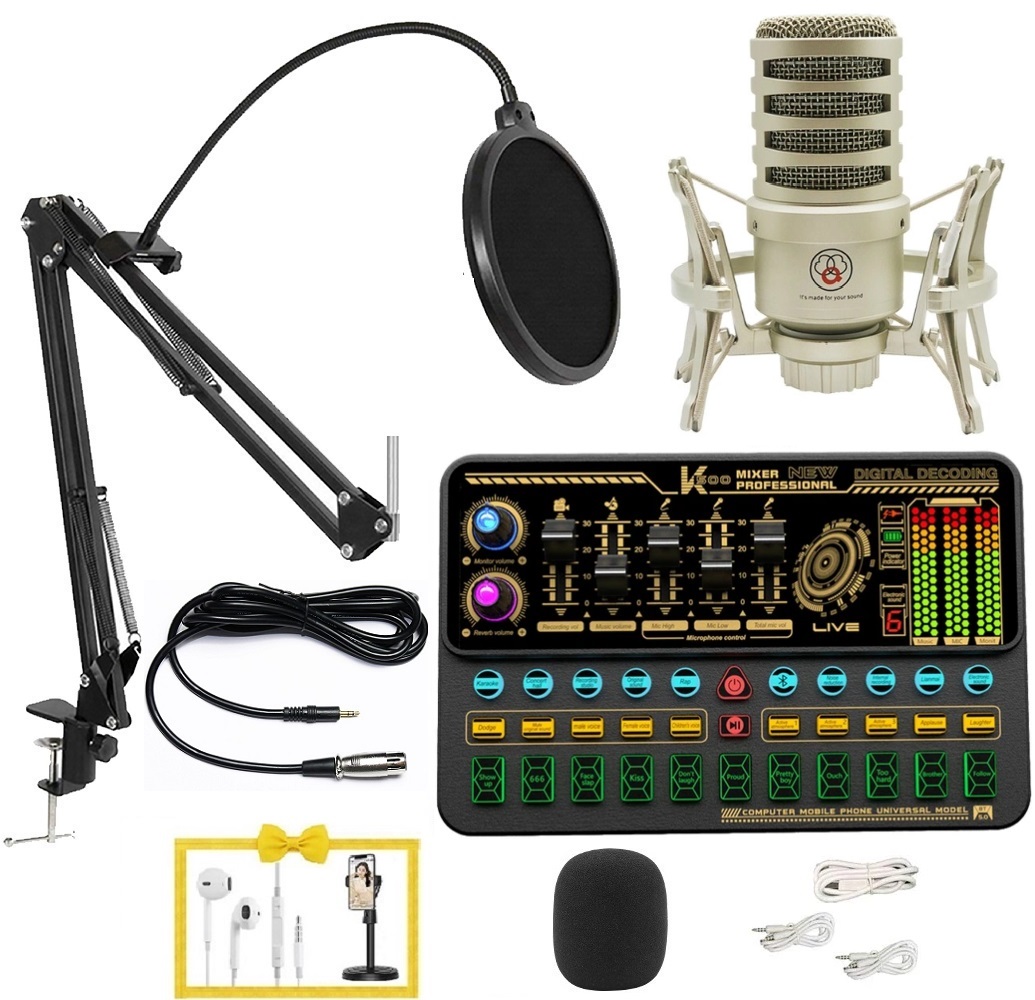 Bộ mic thu âm Q3 và Soundcard K500