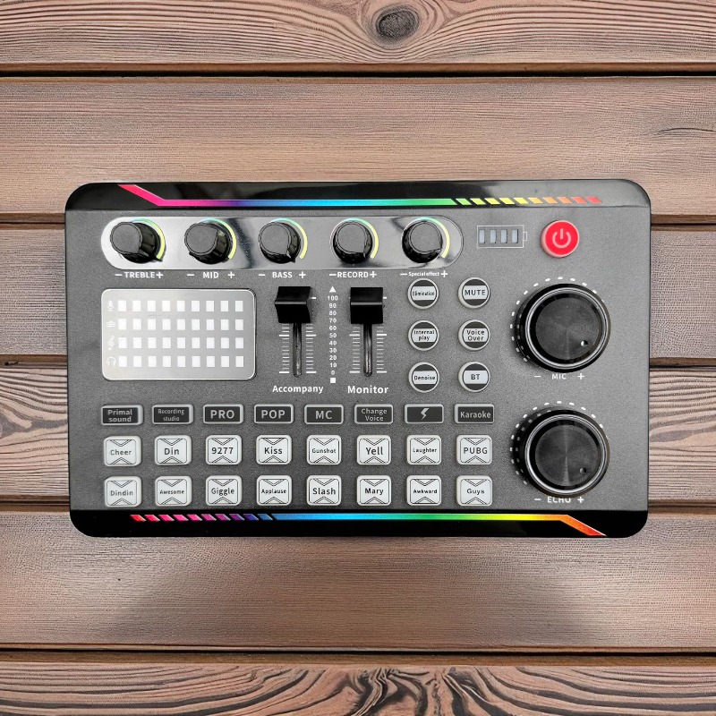 Bộ Sound Card Thu âm F998 Bluetooth Có AutoTune Chất Lượng Cao