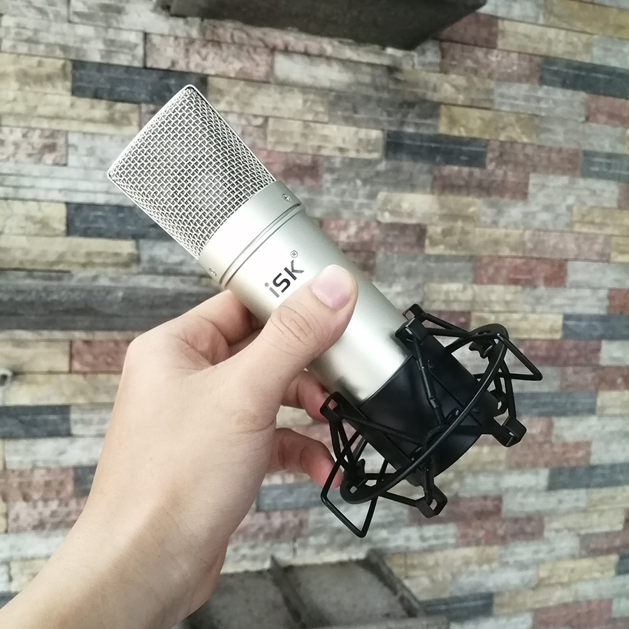 Bộ mic thu âm AT-100 và Soundcard K500 TẶNG KÈM Tai nghe và giá đỡ cho điện thoại