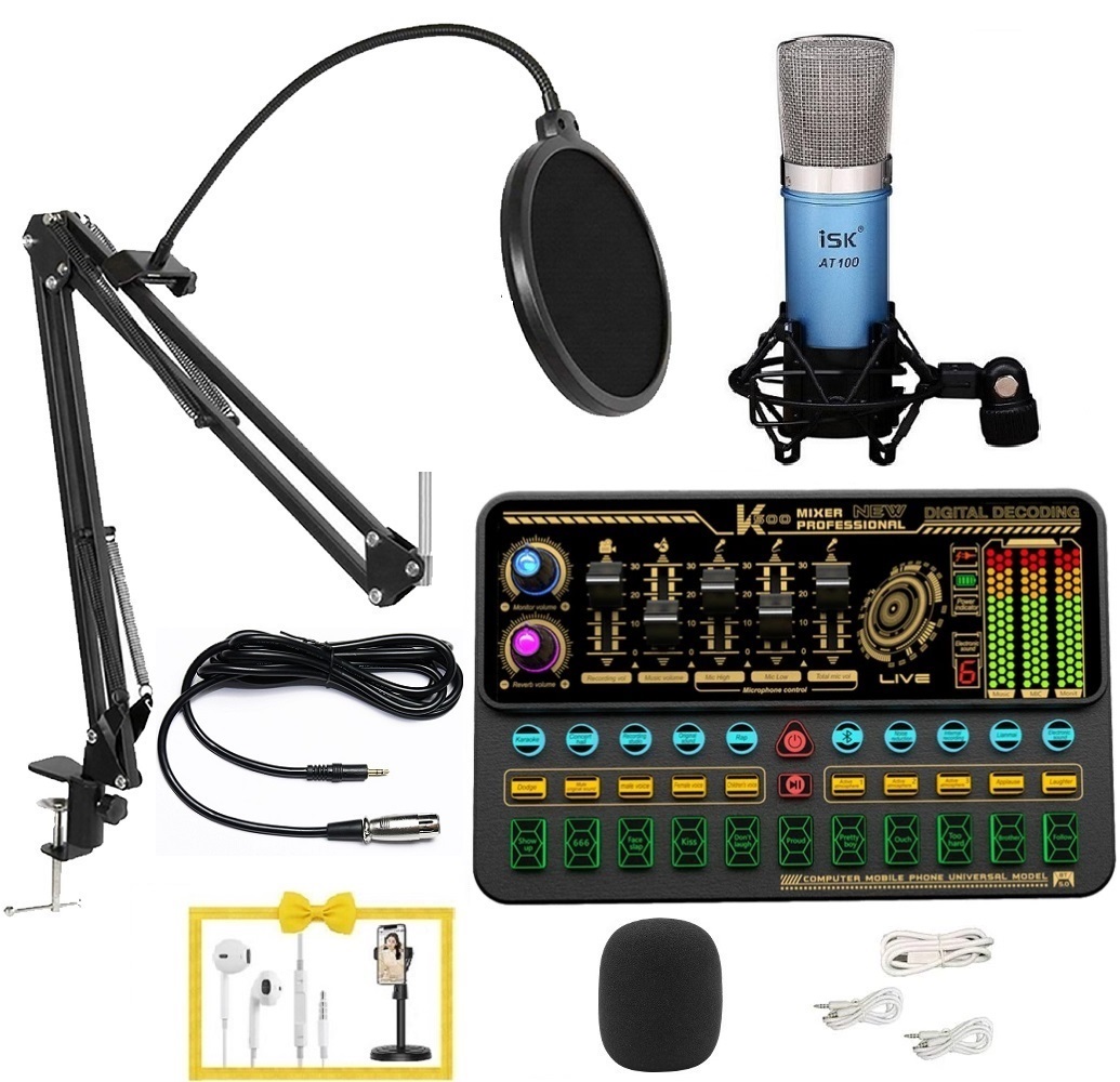 Bộ thu âm tại nhà tốt nhất  AT-100 và Soundcard K500