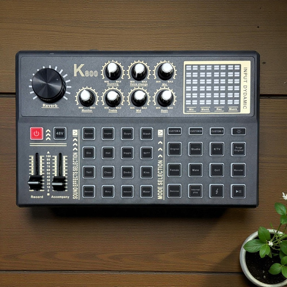 Sound Card Thu Âm K800 – Giải Pháp Thu Âm Chuyên Nghiệp Cho Livestream & Studio Tại Nhà