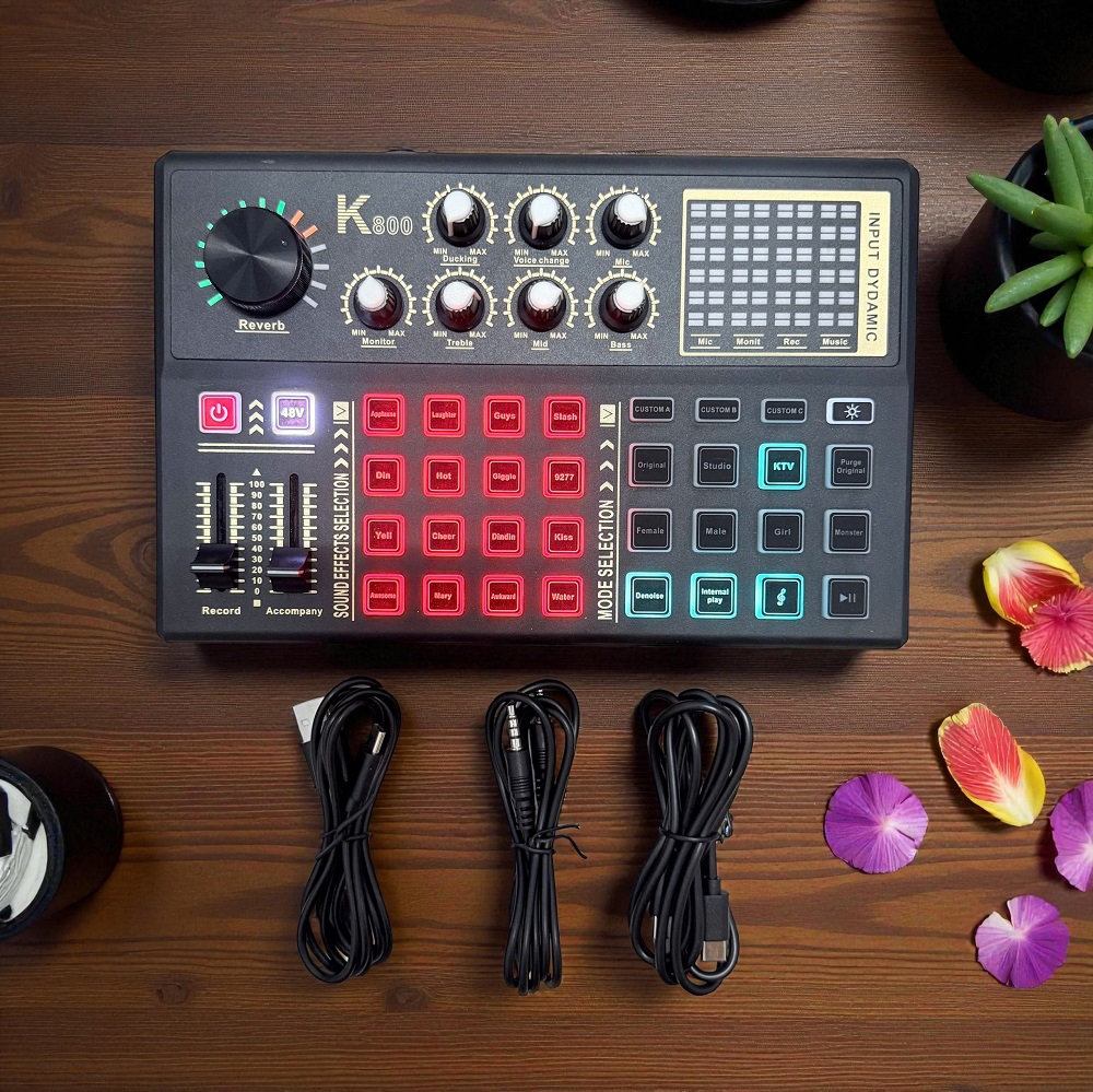 Sound Card Thu Âm K800 – Giải Pháp Thu Âm Chuyên Nghiệp Cho Livestream & Studio Tại Nhà