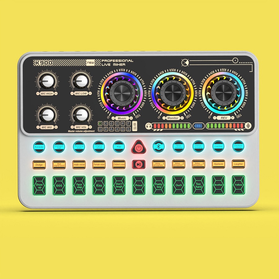 Sound Card thu âm K900 mẫu 2023 chuyên thu âm Livestream Tiktok Bigo