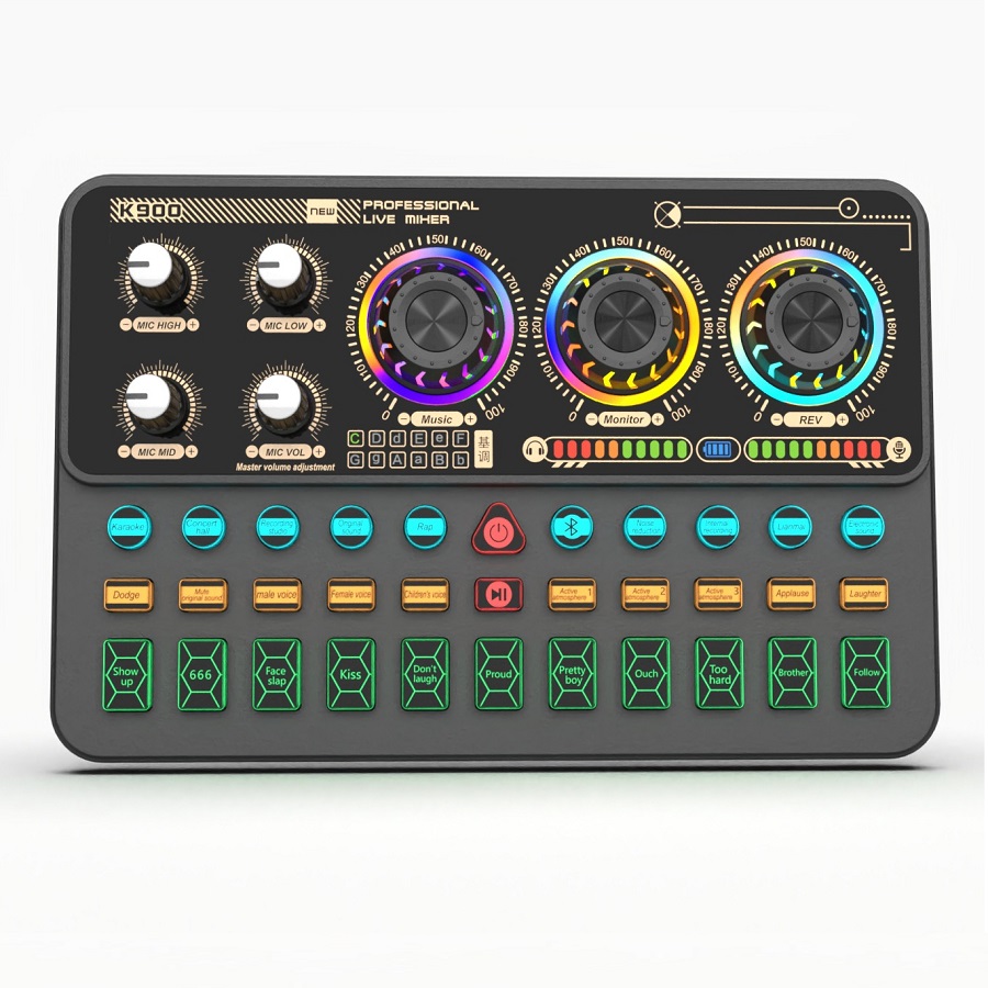 Sound Card thu âm K900 mẫu 2023 chuyên thu âm Livestream Tiktok Bigo
