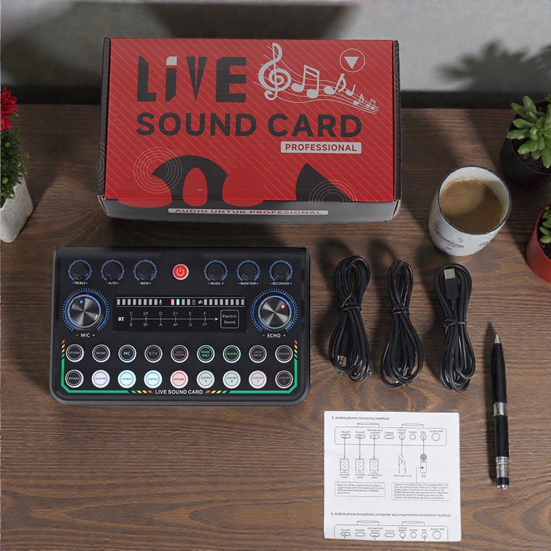 Soundcard Thu Âm Chuyên Nghiệp P99 - Live Stream Chuyên Nghiệp Cắm Là Chạy