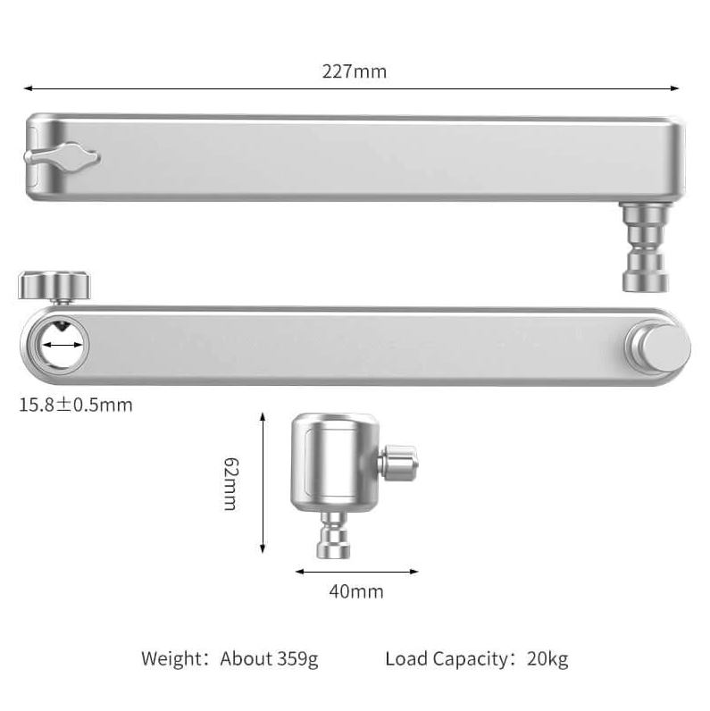 Tay Arm mở rộng với khả năng chịu tải lên đến 20kg