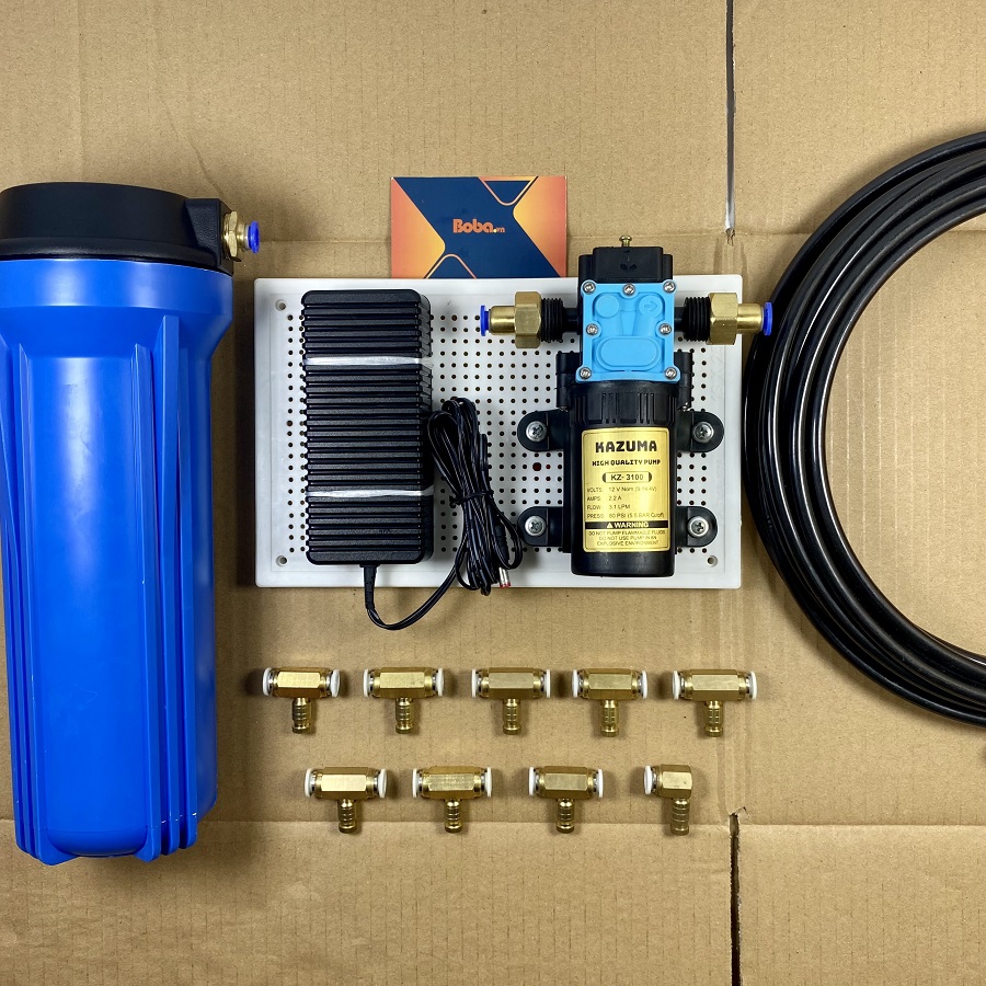 Bộ phun sương 10 béc đồng bơm KAZUMA 40W chính hãng