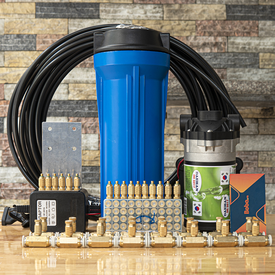 Hệ thống phun sương Daehan DH-6017 15 béc làm mát nhà mát quán cafe