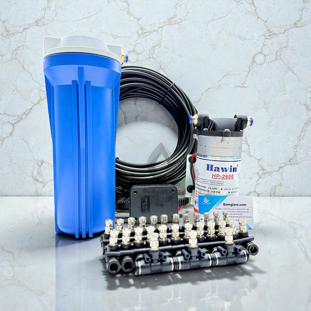 Hệ thống phun sương làm mát Hawin-2600 25 béc