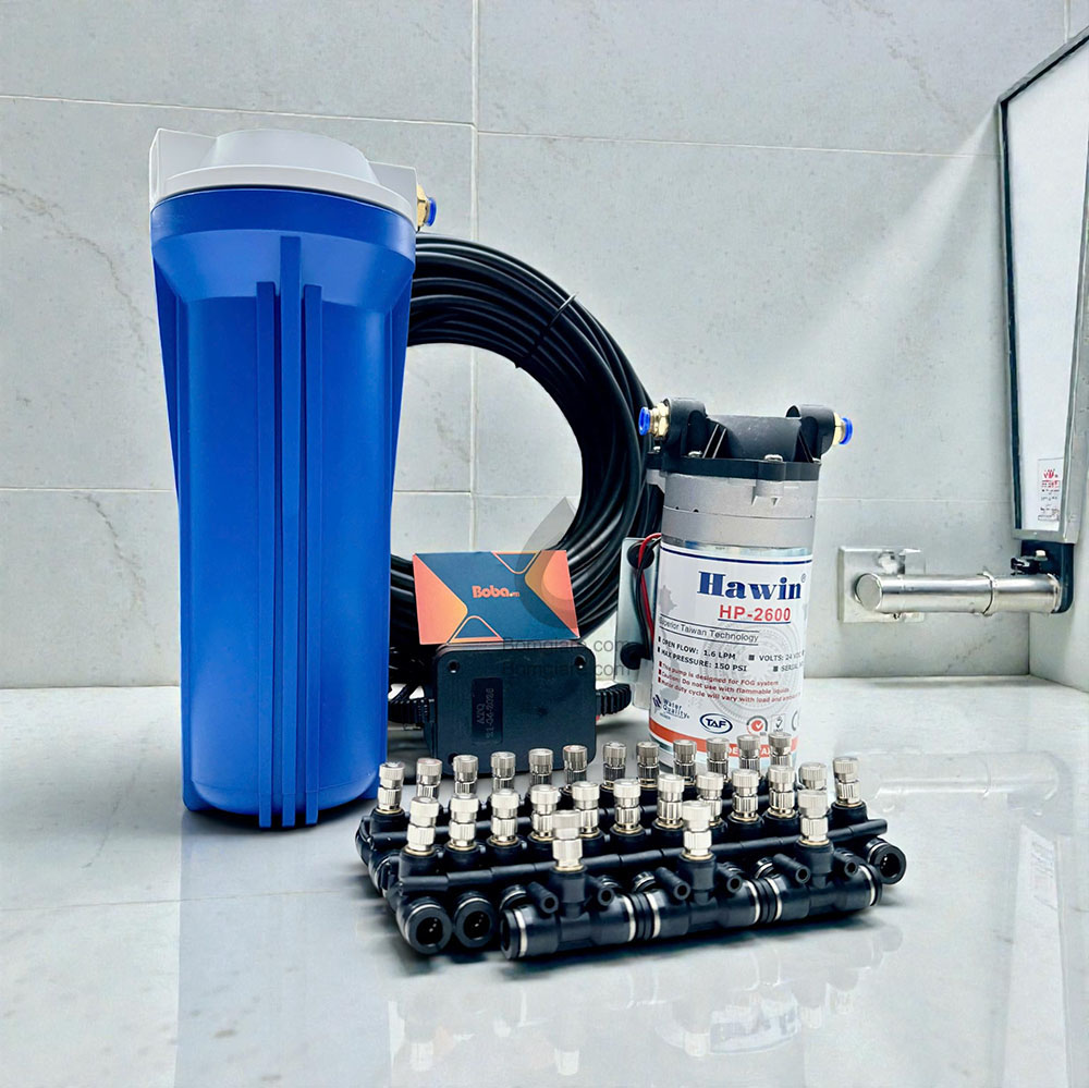 Hệ thống phun sương làm mát Hawin-2600 25 béc