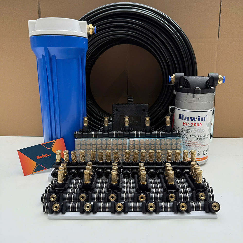 Bộ phun sương làm mát Hawin-2000 trọn bộ 40 béc