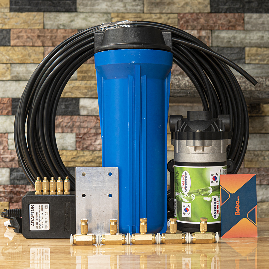 Hệ thống phun sương tạo ẩm Deahan 6017 5 béc làm mát nhà mát không khí