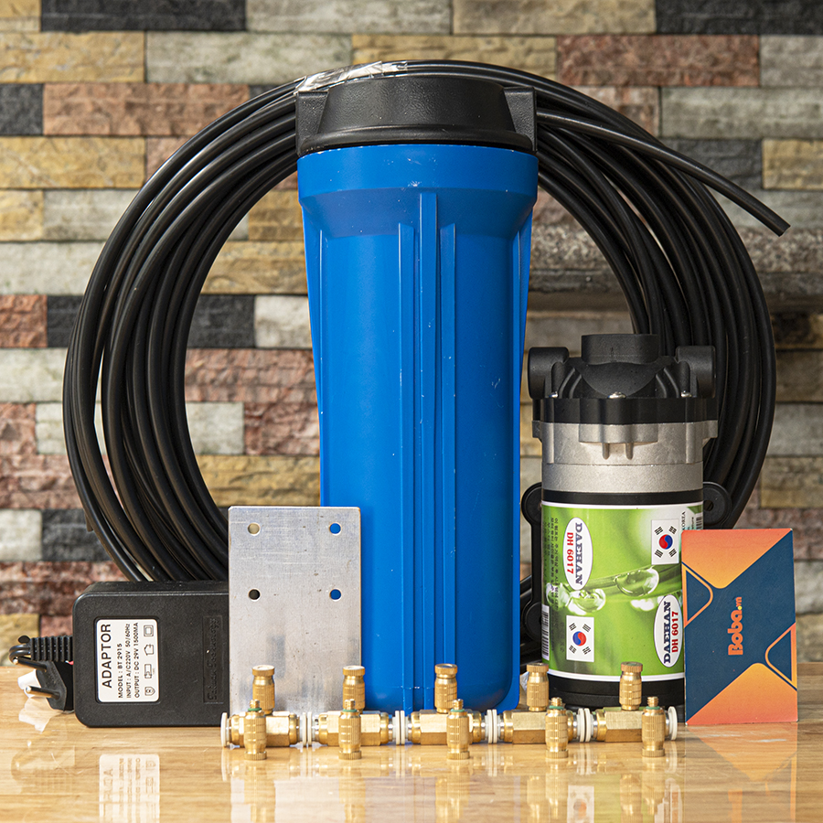 Hệ thống phun sương tạo ẩm Deahan 6017 5 béc làm mát nhà mát không khí