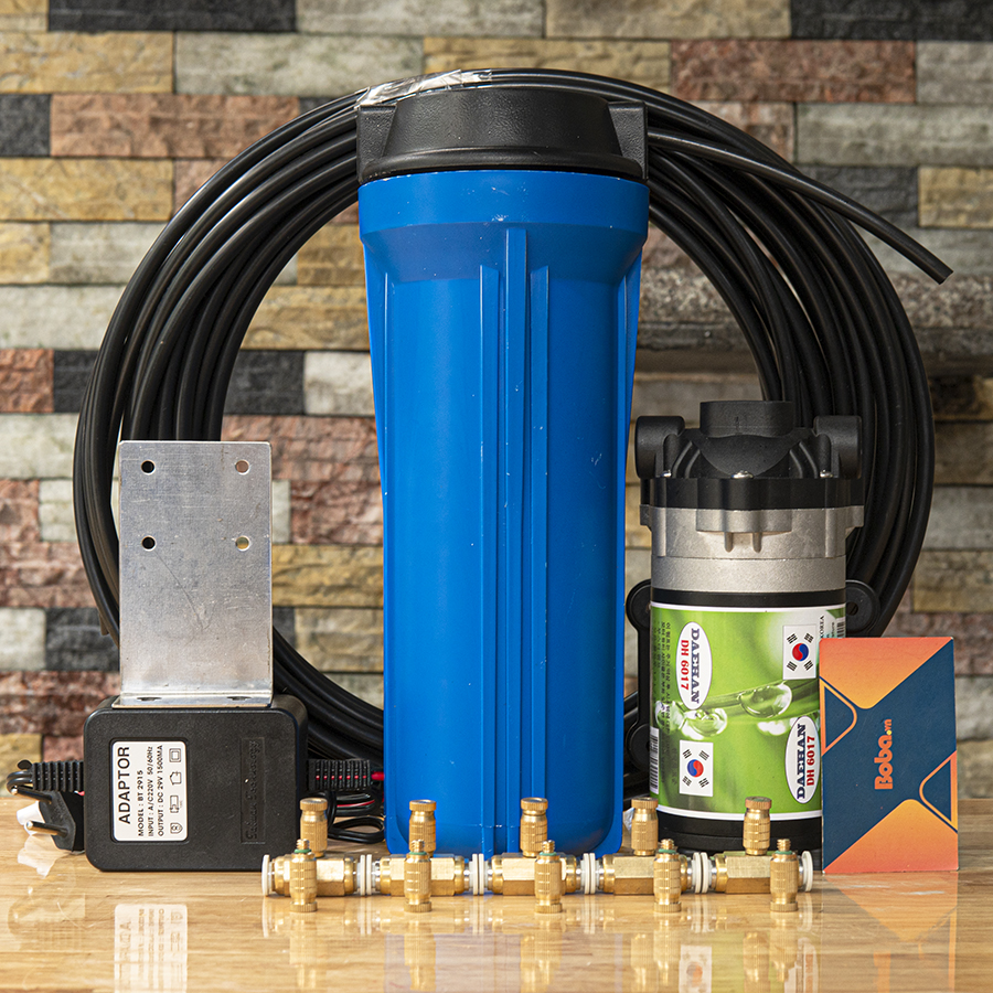 Hệ thống phun sương tạo ẩm Deahan 6017 5 béc làm mát nhà mát không khí