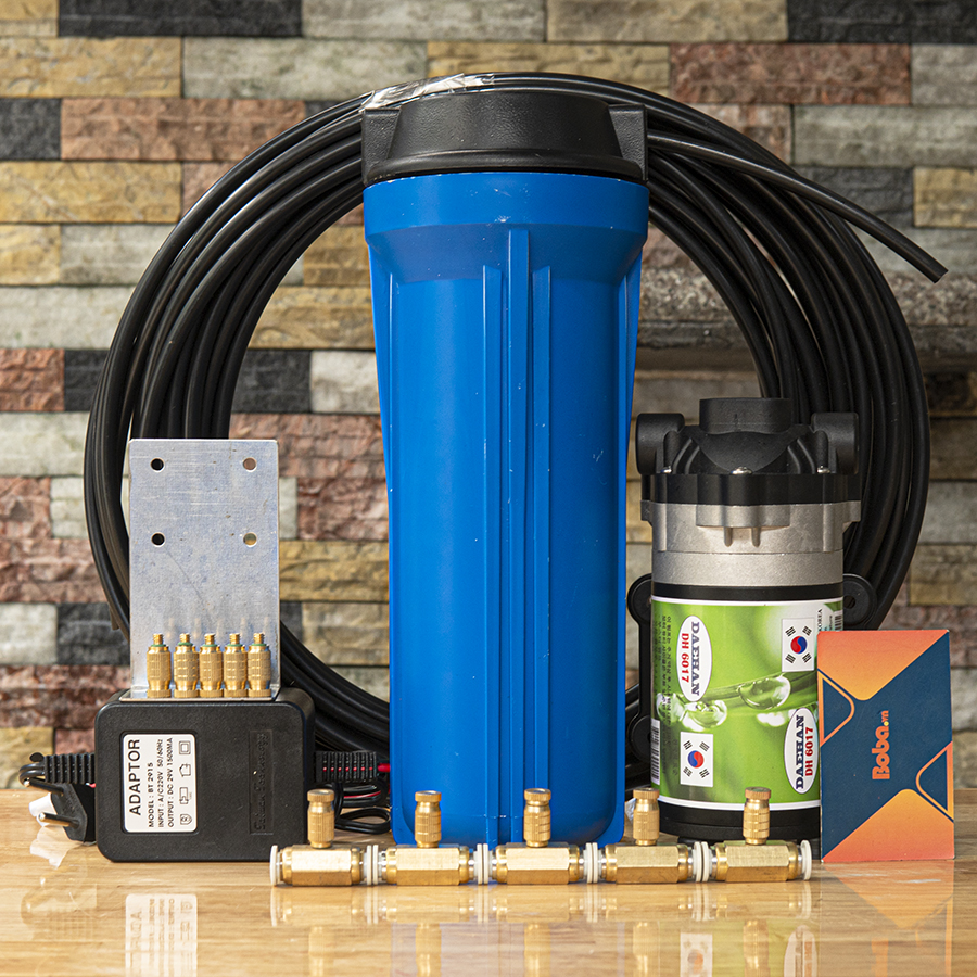 Hệ thống phun sương tạo ẩm Deahan 6017 5 béc làm mát nhà mát không khí