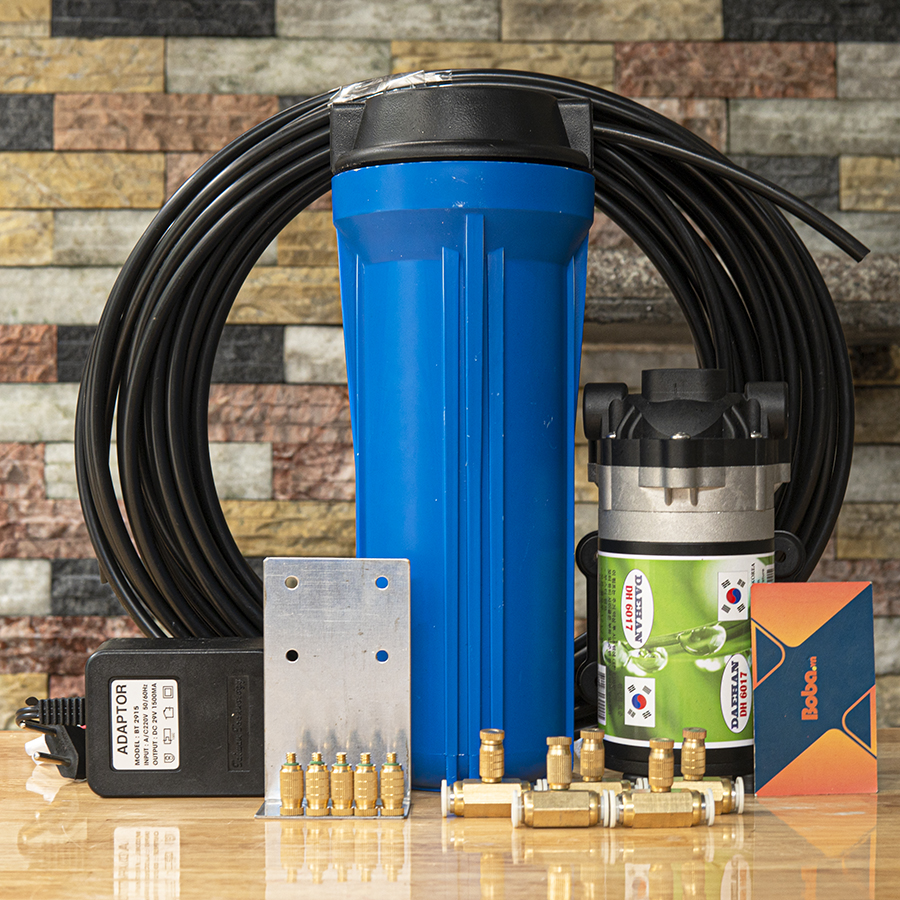 Hệ thống phun sương tạo ẩm Deahan 6017 5 béc làm mát nhà mát không khí